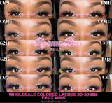 Colored Lashes 20-22 MM Faux Mink Lashes | (Retail)