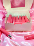 Wholesale Pre-filled silver cap Squeeze Tubes, primrose dark pink lipgloss