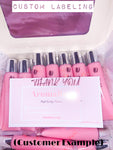 we will add your logo to your lipgloss tubes